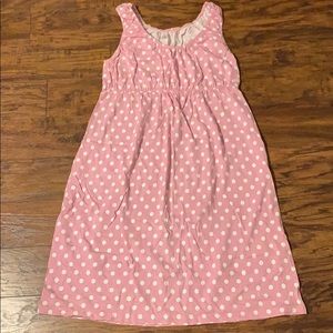 Polka dot pink maternity nursing gown, XL